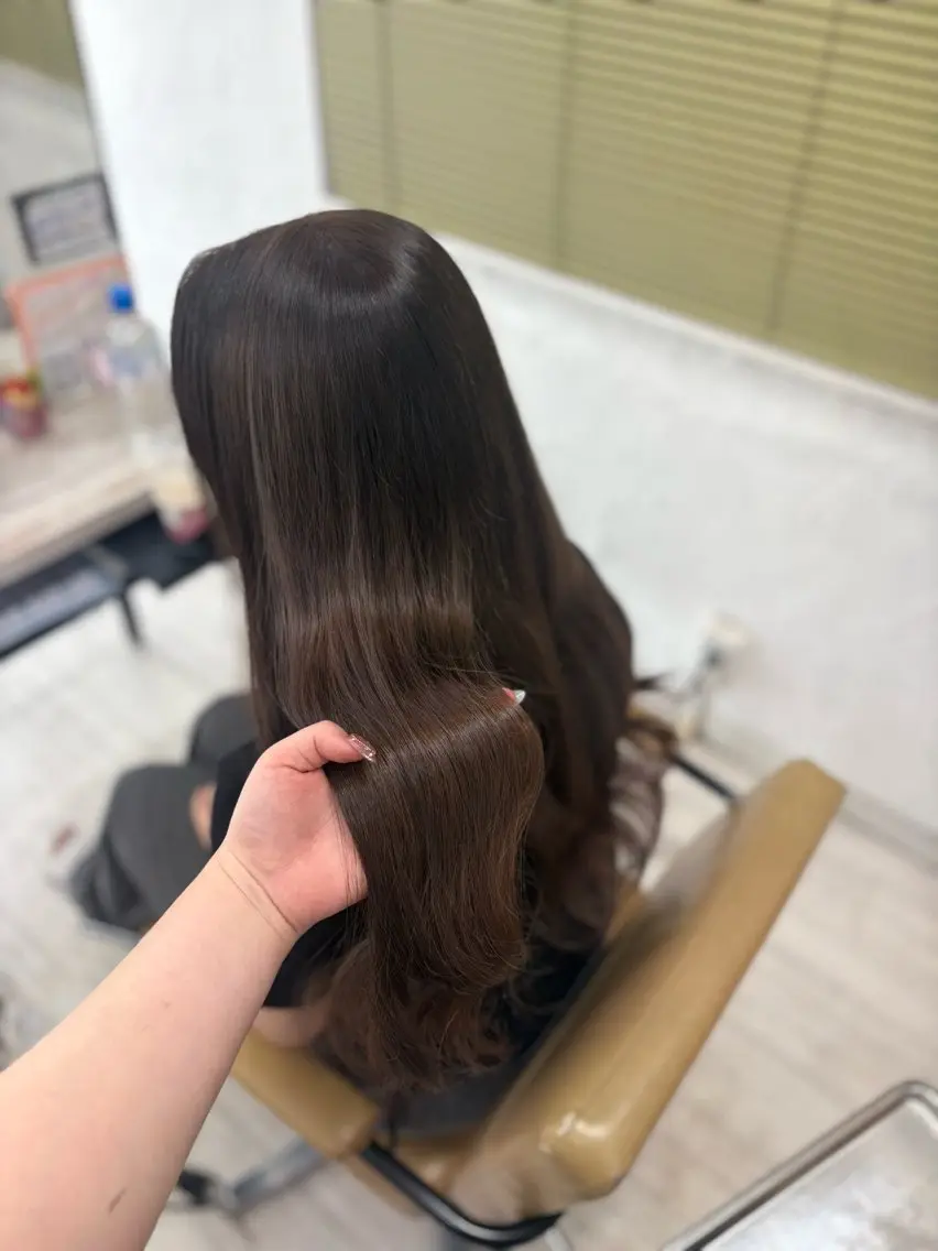 ロング カラー カット ヘアカラー トリートメント 暖色系カラー/ピンク Ririi🎀のヘアスタイル