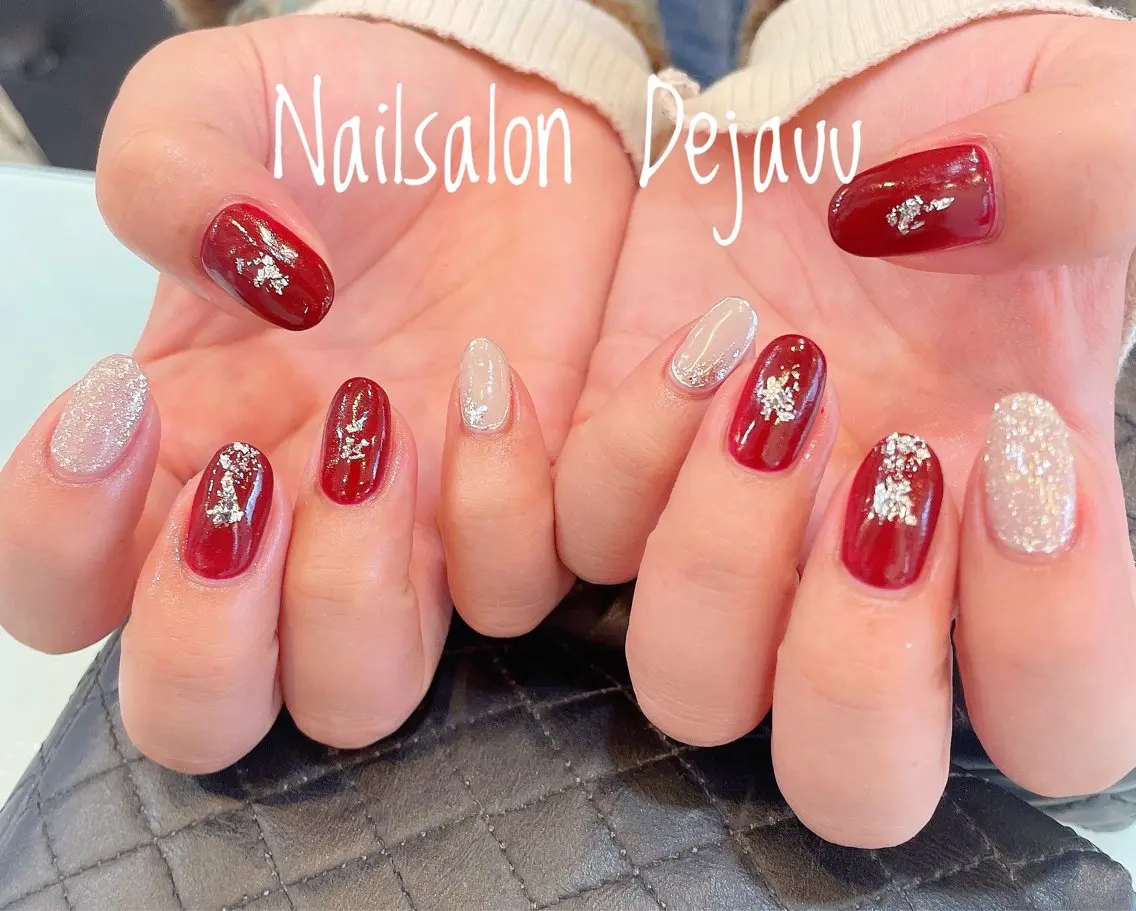 ネイル ラメ(グリッター) ワンカラーネイル ハンドネイル Nailsalon Dejavuのネイルデザイン