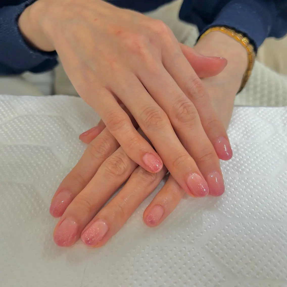ネイル グラデーション キラキラネイル ピンク 片倉 愛美のネイルデザイン