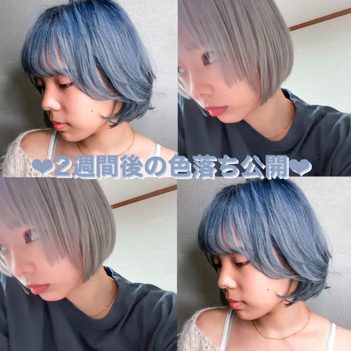ショート カラー ブルーカラー ハイトーンカラー 韓国風カラー シルバー ホワイトシルバー 透明感カラー×小 顔レイヤー♡ヒデさんのヘアスタイル