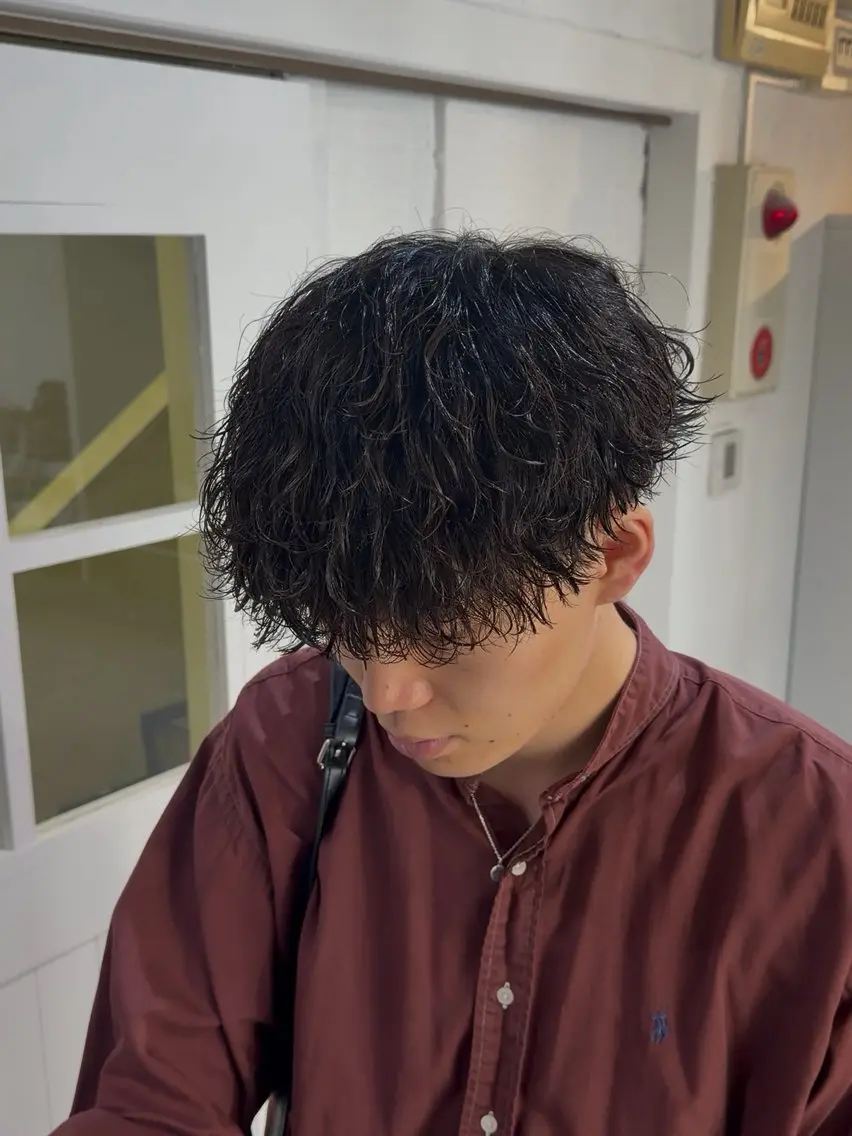 ショート パーマ メンズ カット パーマ 札幌メンズ専門 星雅哉のヘアスタイル