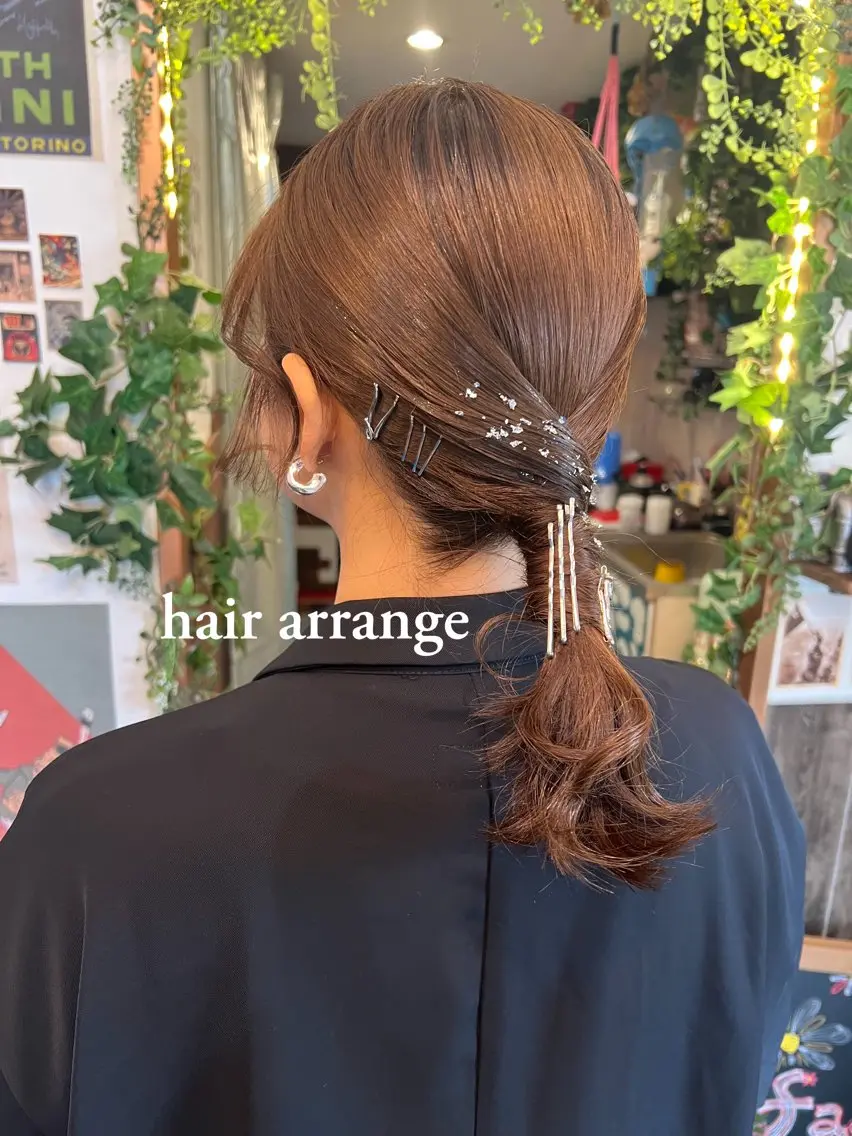 ミディアム ヘアアレンジ ヘアセット カラーパティシエ facce🌼ikoのヘアスタイル