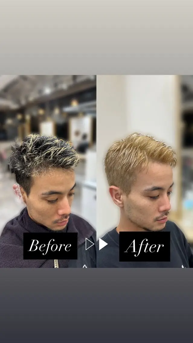 ショート カラー メンズ ヘアカラー メンズ特化 ⚡️ナツキ⚡️のヘアスタイル