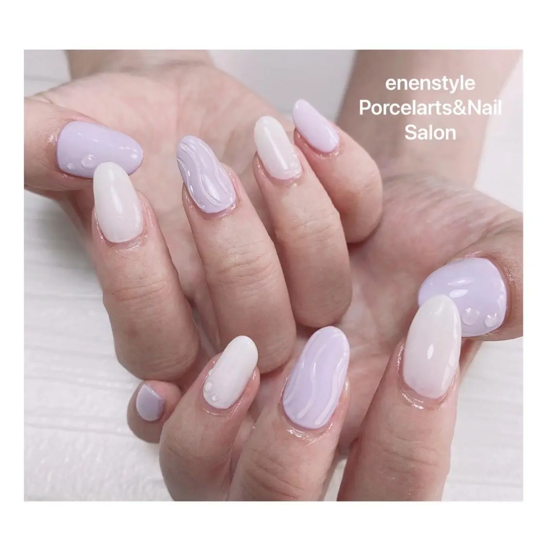 ミディアム ネイル ハンドネイル 🐾enen style 🐾のネイルデザイン