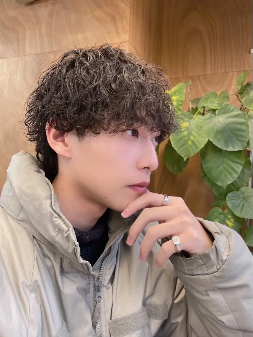 ミディアム カット パーマ トリートメント メンズ特化⭐ KAZUのヘアスタイル