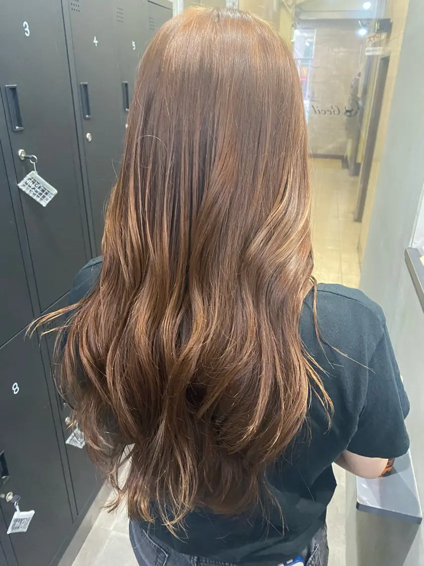 ロング カラー ブリーチ ダブルカラー ブリーチなしカラー yui/パーマ/ メンズカットのヘアスタイル