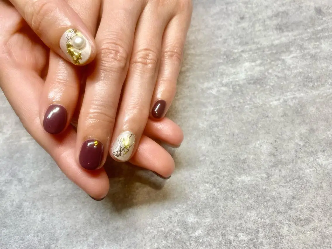 ショート ネイル 美爪&巻き爪ケア❤️ ネイルサロンNANOのネイルデザイン