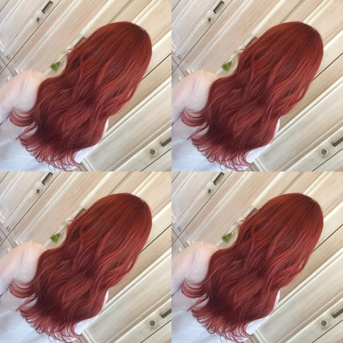 セミロング カラー ブリーチ ピンクカラー あさだ しゅうたろうのヘアスタイル