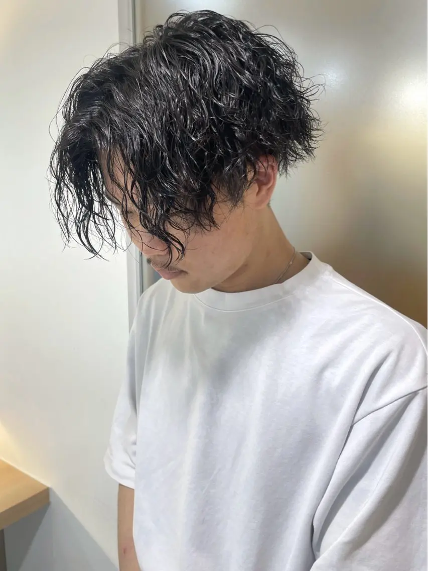 パーマ メンズ カット パーマ 佐藤 梨里花 ❤︎のヘアスタイル