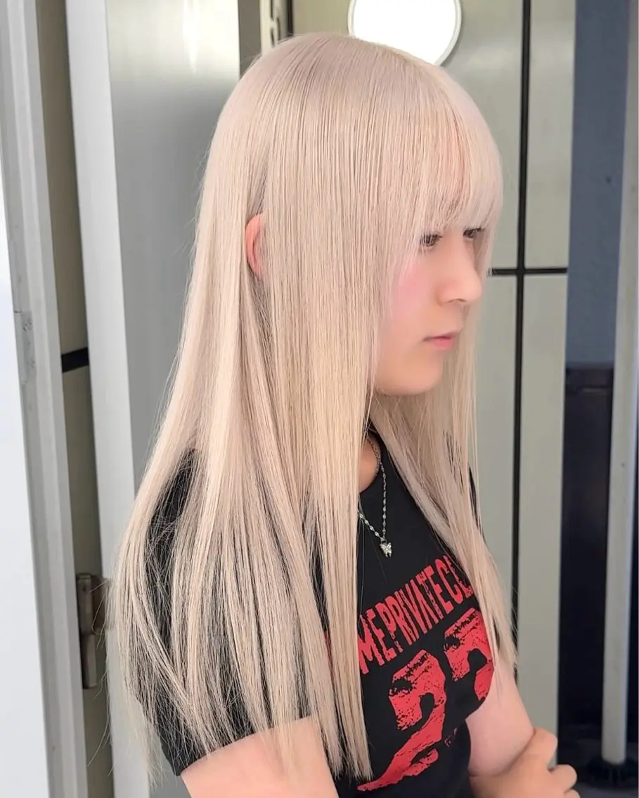 ロング カラー ベージュカラー ブリーチ ケアブリーチ 透明感カラー デザインカラー カット ヘアカラー トリートメント ブリーチ ハイトーン 特化🌈フジタハルキのヘアスタイル
