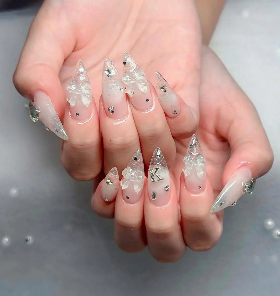 ネイル フレンチネイル ジェルネイル ハロウィン 韓国ネイル マグネットネイル ハンドネイル H.baby Nail Salonのネイルデザイン
