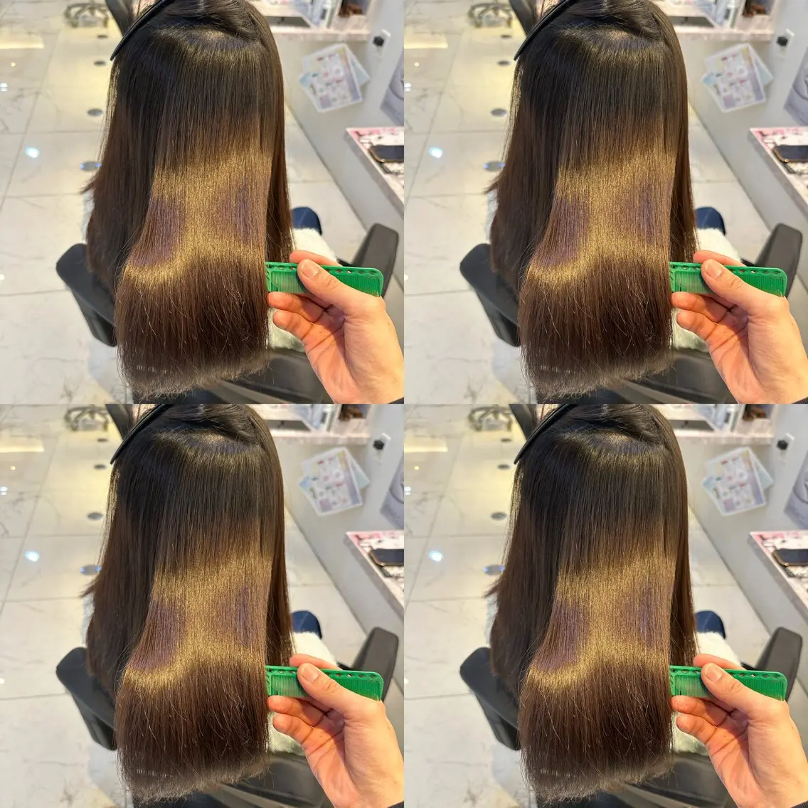 セミロング 縮毛矯正 トリートメント 心斎橋/縮毛矯正 /艶髪カラーのヘアスタイル