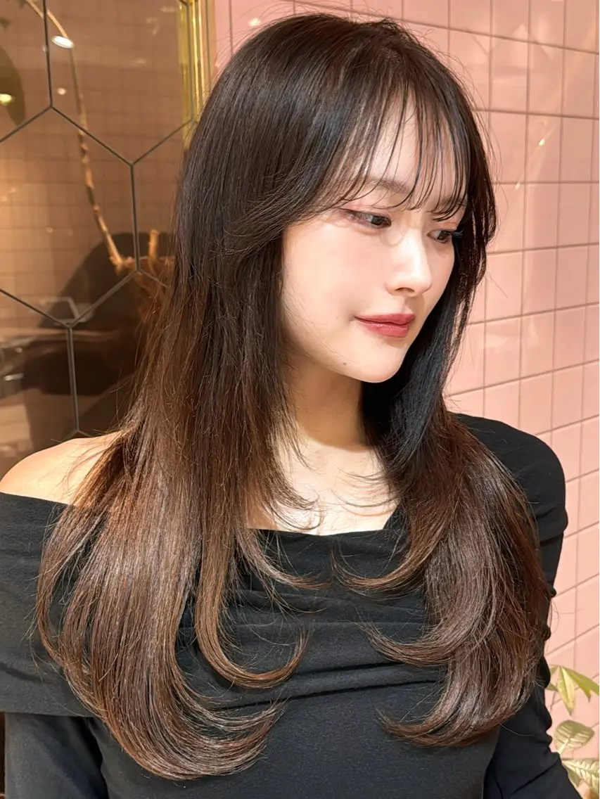 💓迷った方はこちら✊🏻韓国風カット+カラー+超音波トリートメント🫶🏻の写真