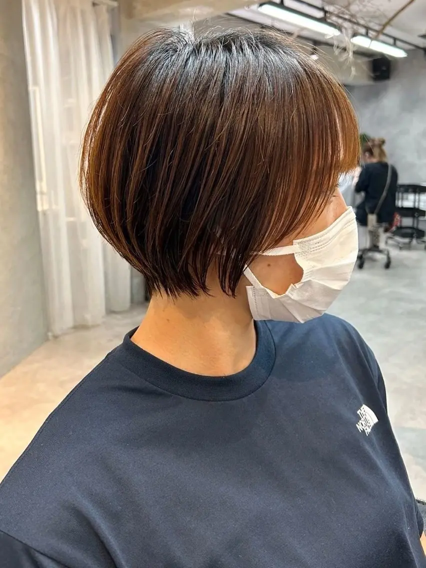 ショート カラー ハイライトカラー ハイライト 髪質改善 ショートヘア 縮毛矯正 内藤　宏紀 tidasmileのヘアスタイル