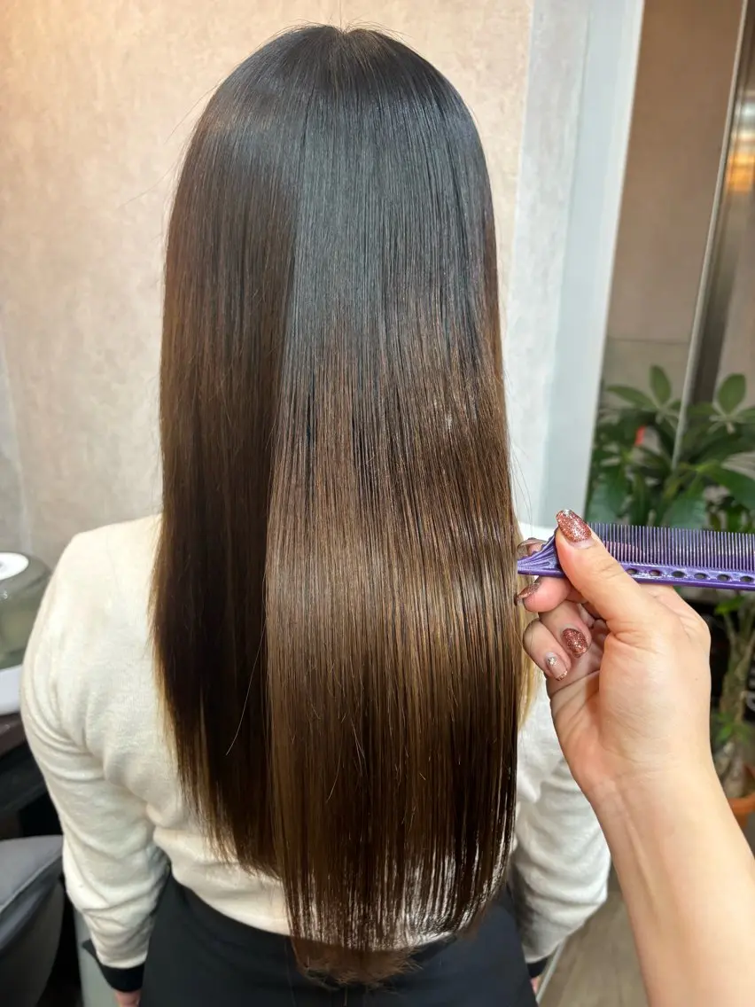 ロング 縮毛矯正 💜髪質改善/ 艶カラー/ミナ🩷のヘアスタイル