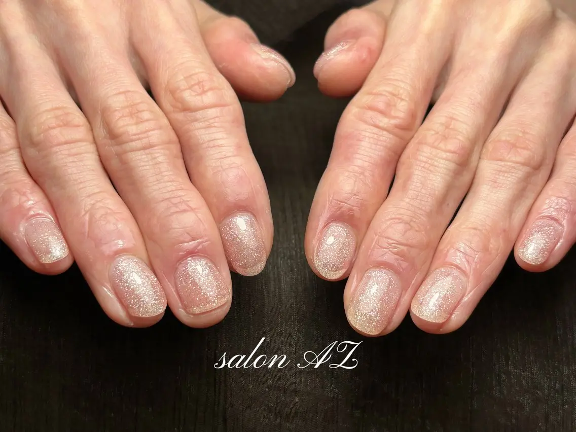 ネイル 長さ出し フットネイル フレンチネイル マグネットネイル ニュアンスネイル ハンドネイル salon AZのネイルデザイン