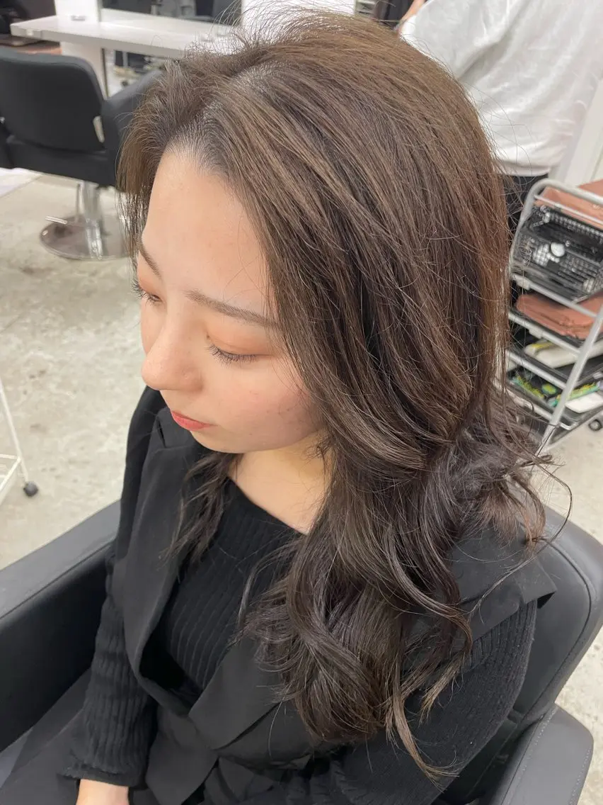 ミディアム カラー カット ヘアカラー トリートメント 飯牟田/メンズパーマ ブリーチ/GEAR.のヘアスタイル