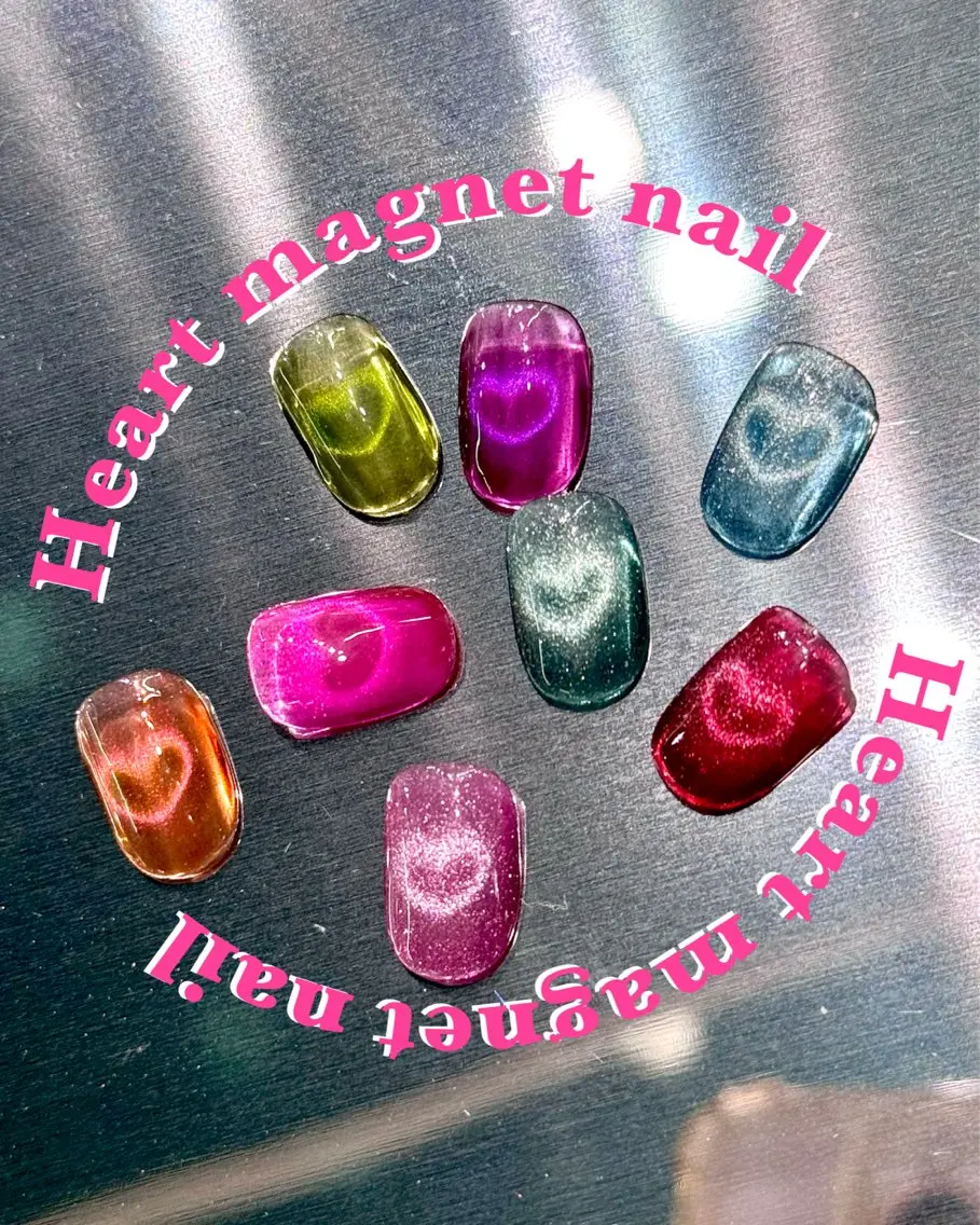 ネイル ハート マグネットネイル Sayumi nailのネイルデザイン
