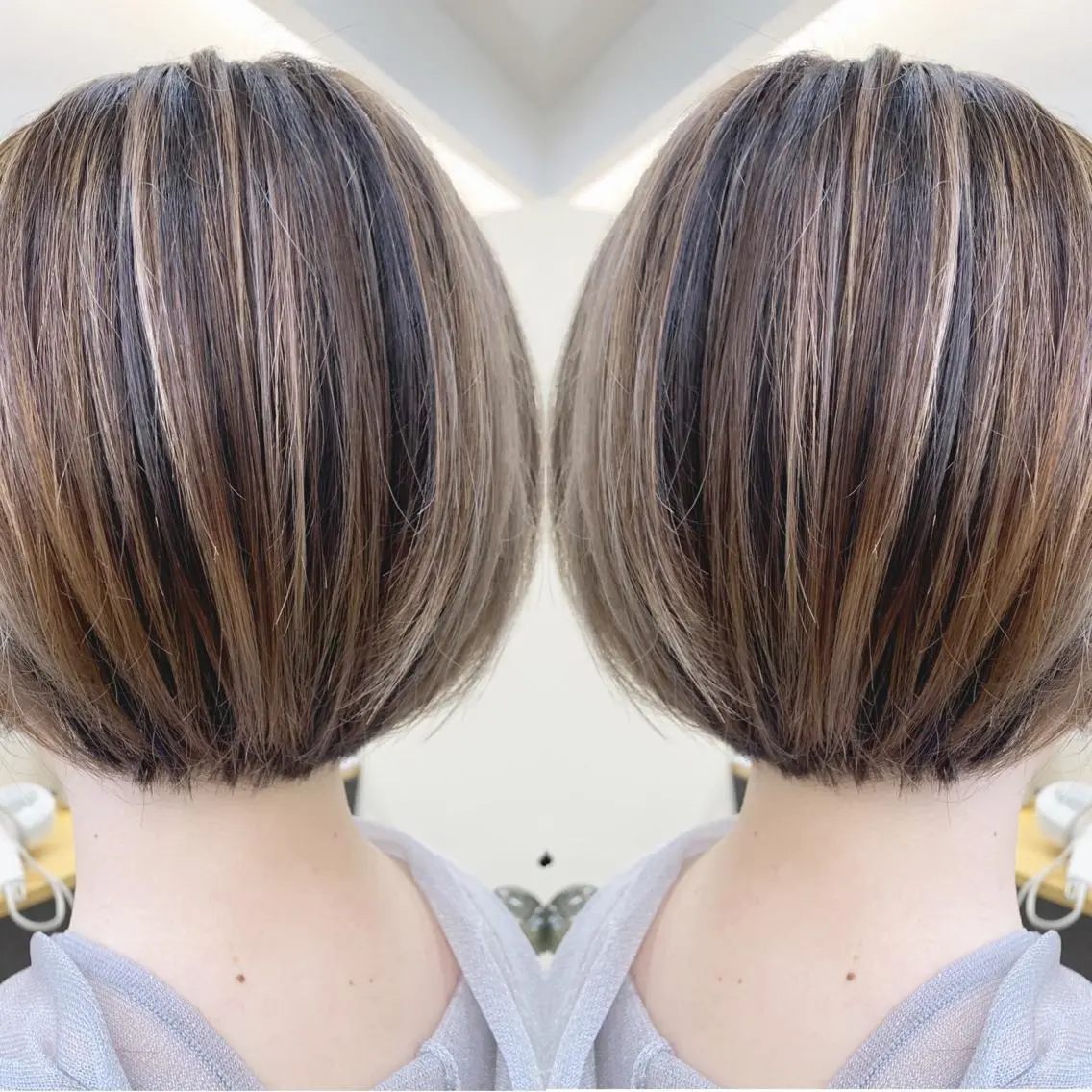 ショート ボブ レイヤーカット カット ヘアカラー H (エイチ) 烏丸御池店のヘアスタイル
