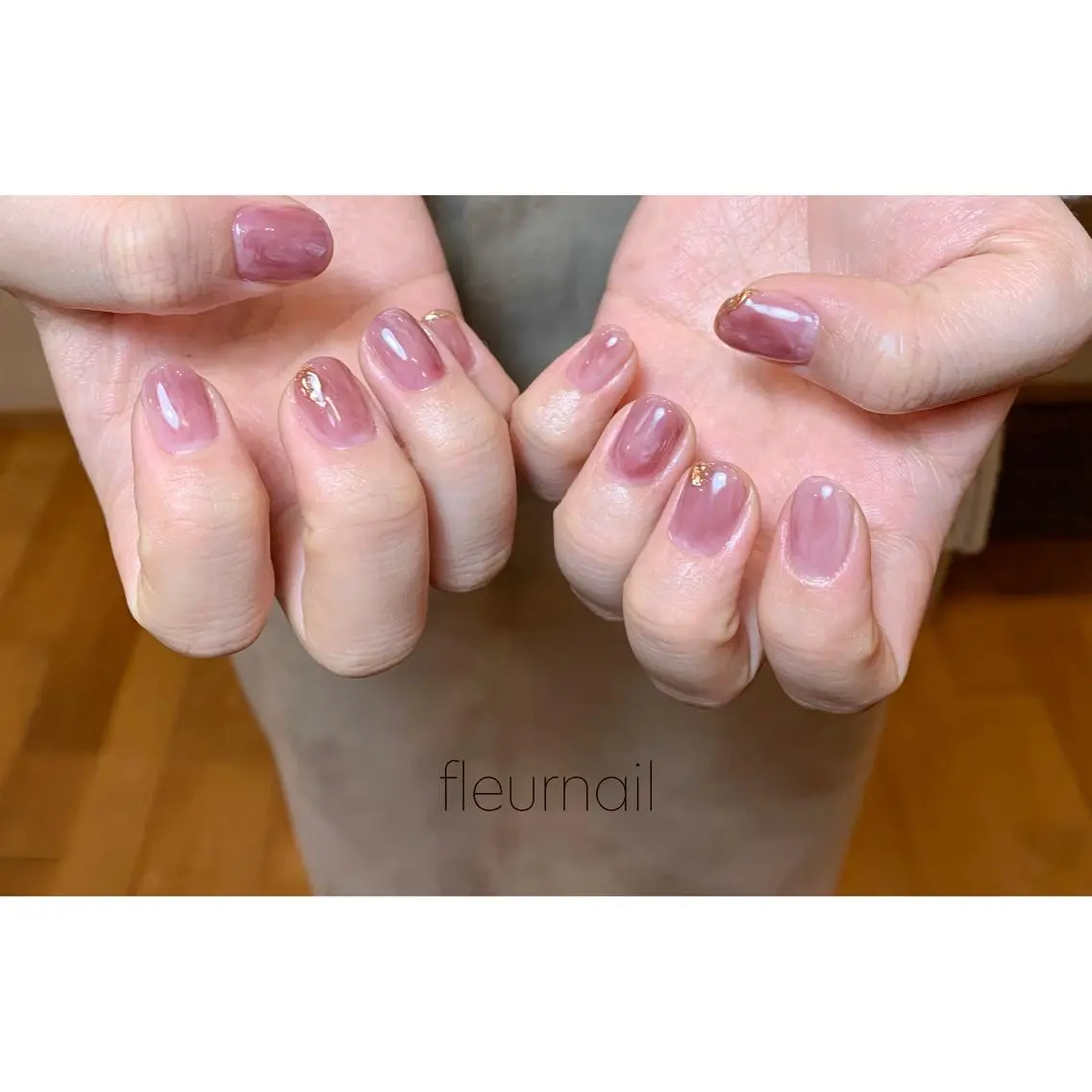 ネイル ジェルネイル ミラーネイル パラジェル バレンタイン ハンドネイル fleurnail miuraのネイルデザイン