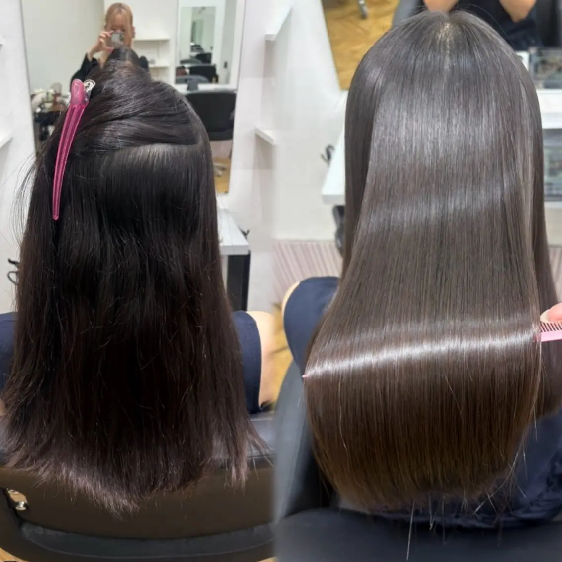 ロング トリートメント カット 縮毛矯正 トリートメント 🫧美髪矯正🫧透明 感カラー🫧チサトのヘアスタイル