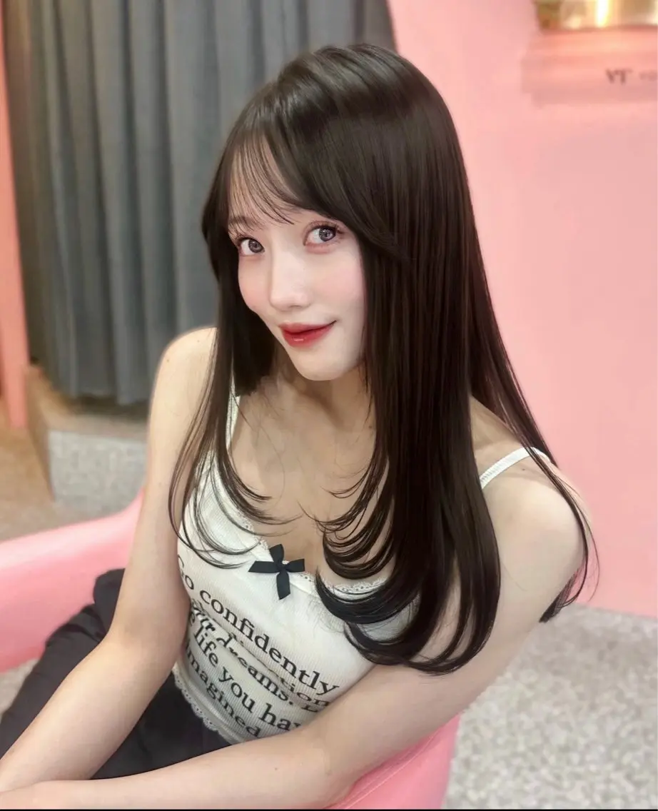 ロング 髪質改善 韓国風ヘア レイヤーカット トリートメント 透明感カラー♡ 原宿美容室¦Rinaのヘアスタイル