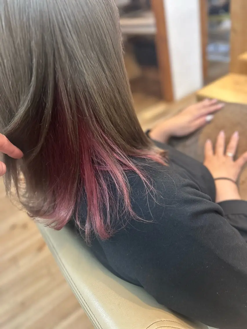 ミディアム カラー ボブ カット ヘアカラー 林 エリのヘアスタイル