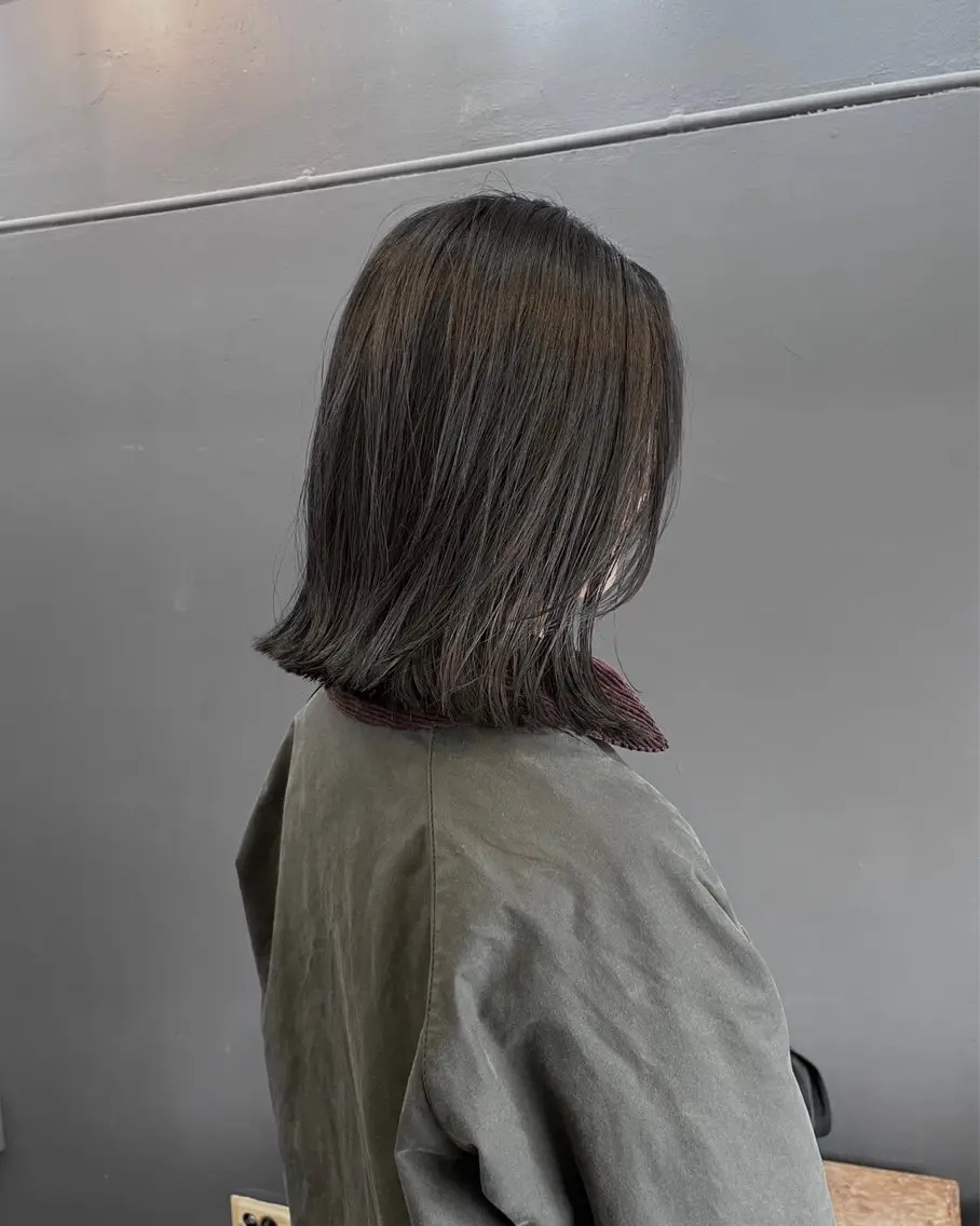 ミディアム カラー カット ヘアカラー 暗髪とオリーブ🌿 渡辺拓人のヘアスタイル