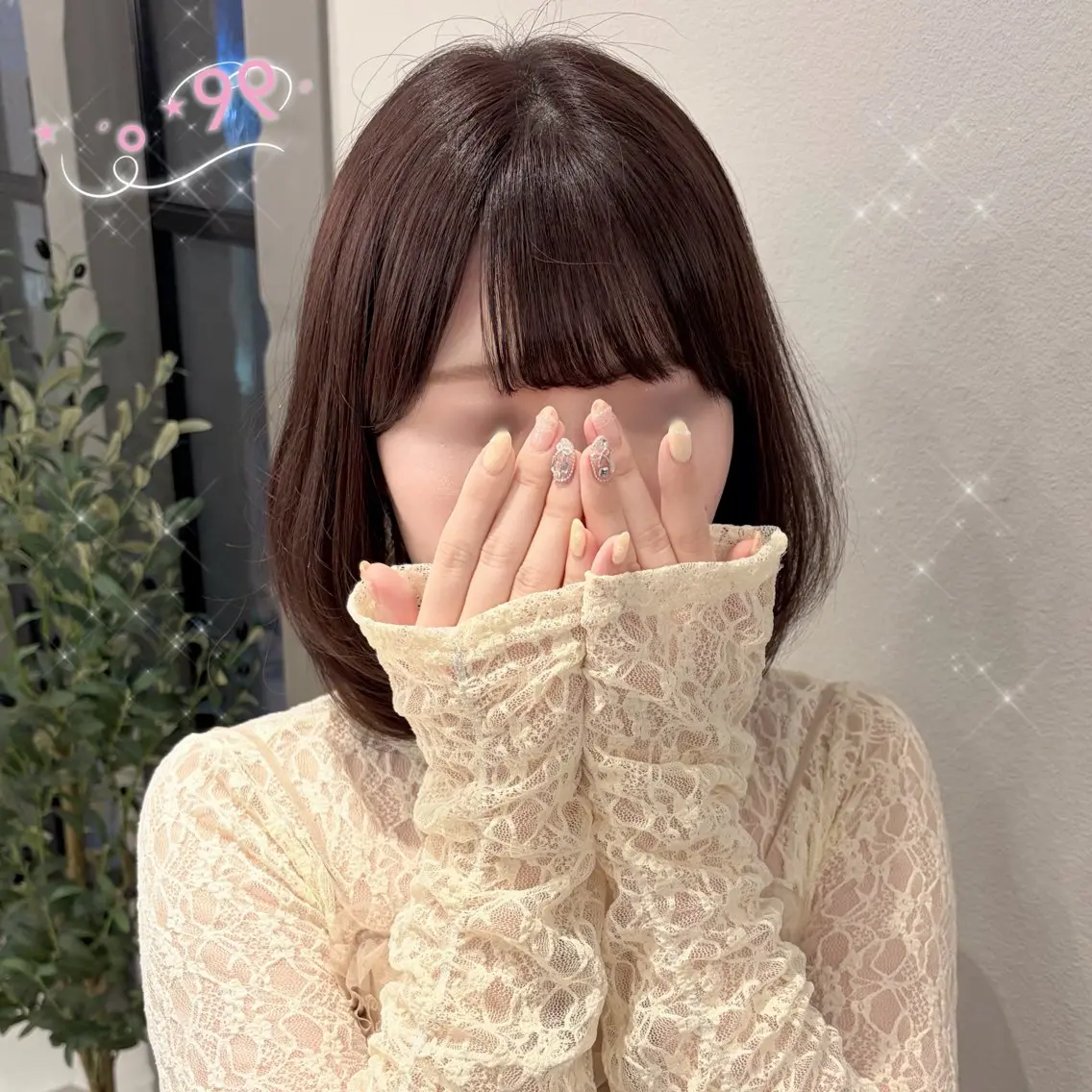 ミディアム カラー ブラウンカラー チョコレートブラウン カット ヘアカラー 顔周り/ガーリー /ヘアメ/あつはのヘアスタイル