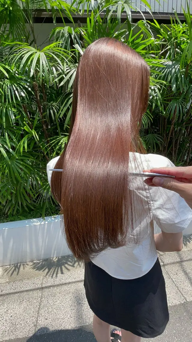 ロング ヘアカラー トリートメント 🖱️透明感カラー ×髪質改善Rikyuのヘアスタイル