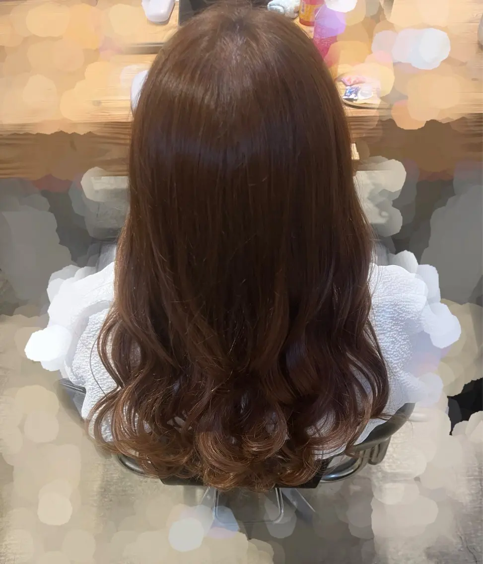 ロング ヘアカラー 中村 波瑠のヘアスタイル