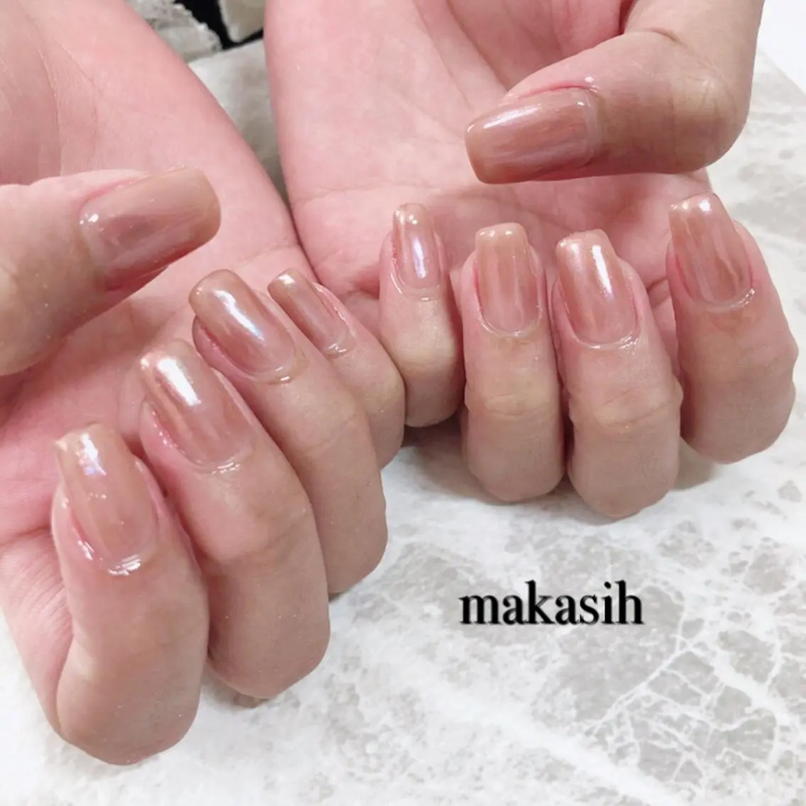 ネイル ミラーネイル ピンク 濱田 美菜子のエステ・リラクイメージ