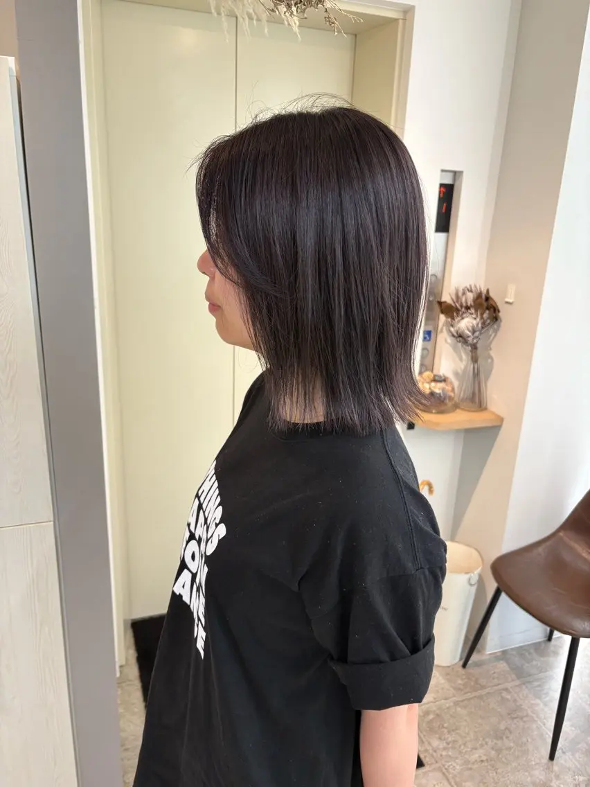 ミディアム カット ヘアカラー トリートメント Chainon 山中 拓也のヘアスタイル