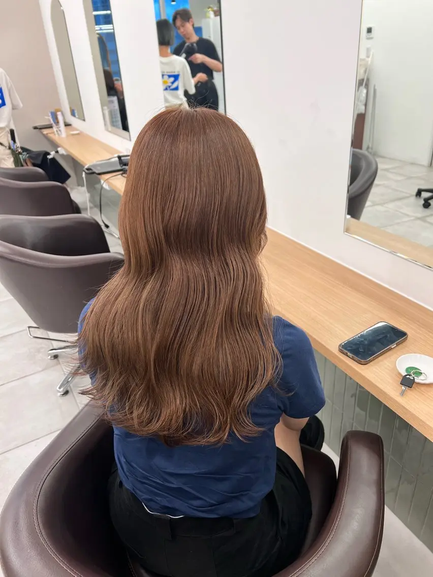 ロング カラー カット ヘアカラー トリートメント 赤みゼロ/透明感 カラー🌿KANTAのヘアスタイル