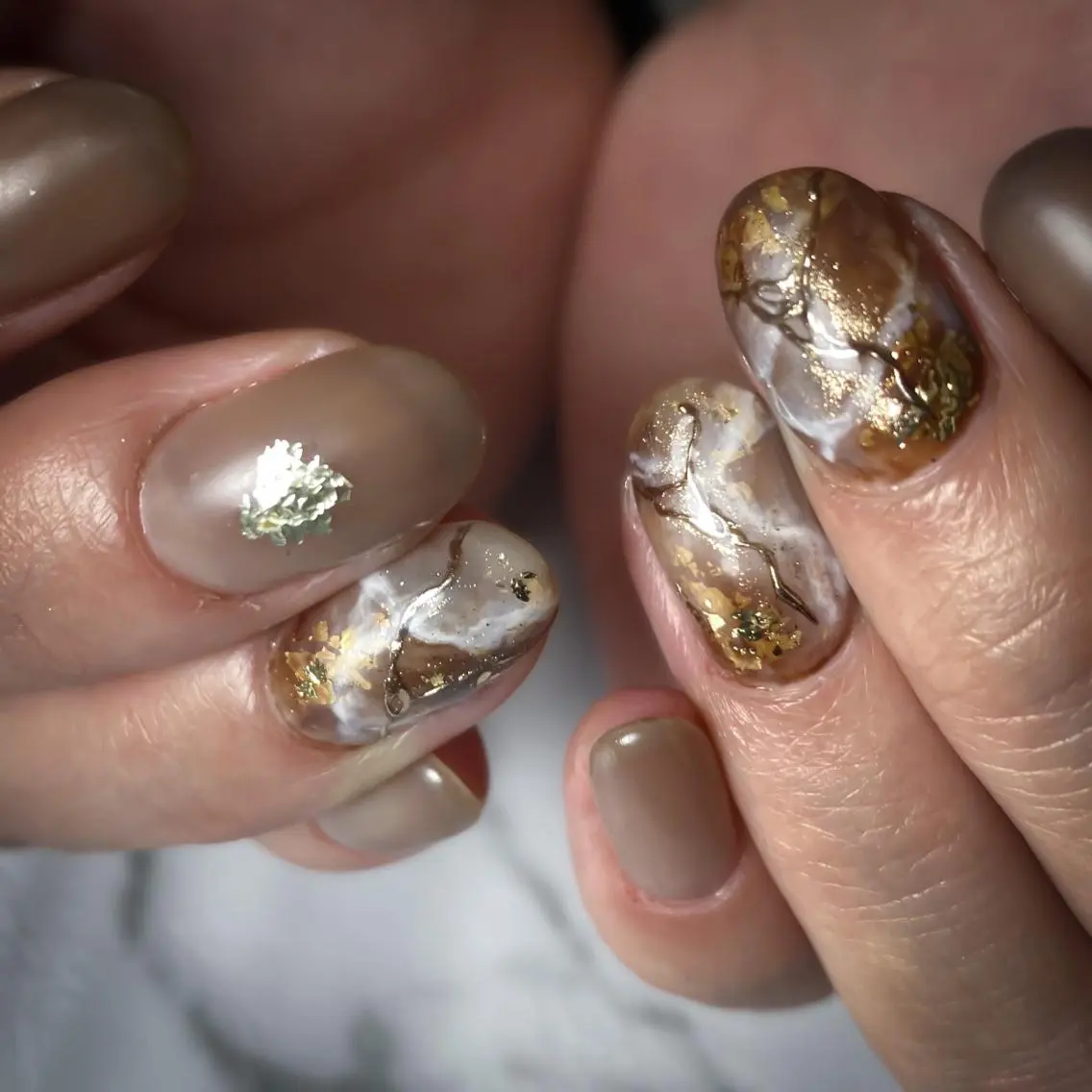 ミディアム ネイル ニュアンスネイル &.nail/ ニュアンス/持込み可のネイルデザイン