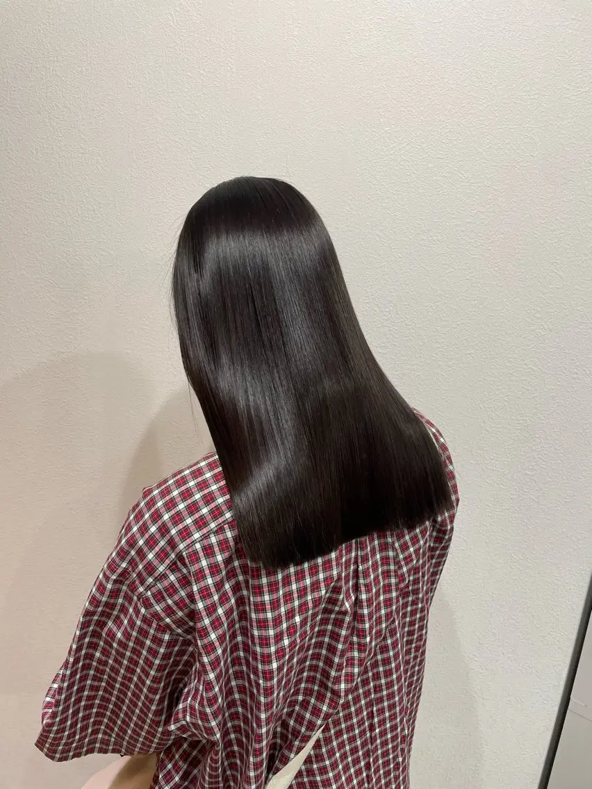 セミロング タマシロカリン 艶カラー/レイヤーのヘアスタイル