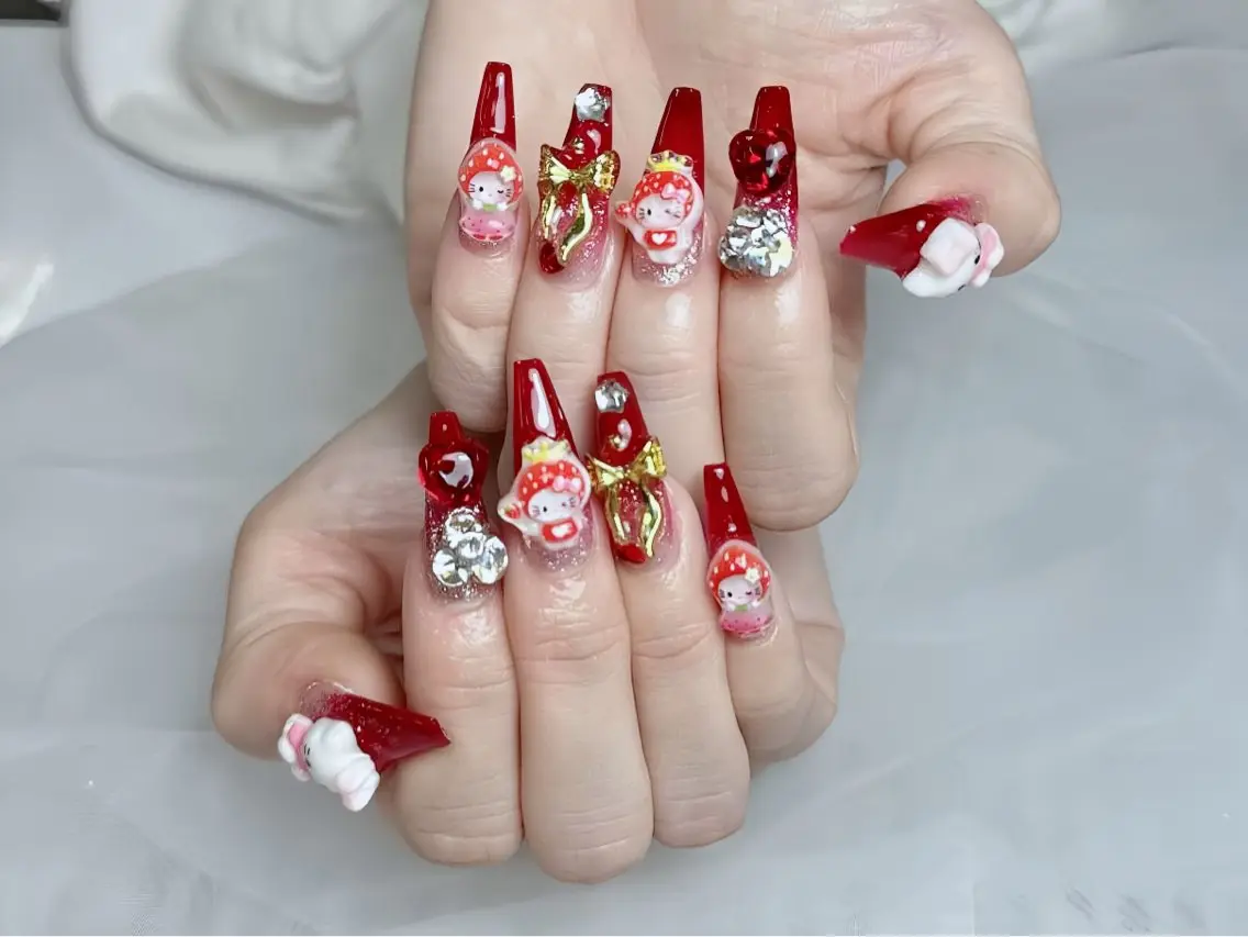ネイル アートネイル オーロラネイル カジュアル クリアネイル 長さ出し ハンドネイル Rin Nail 新大久保店のネイルデザイン
