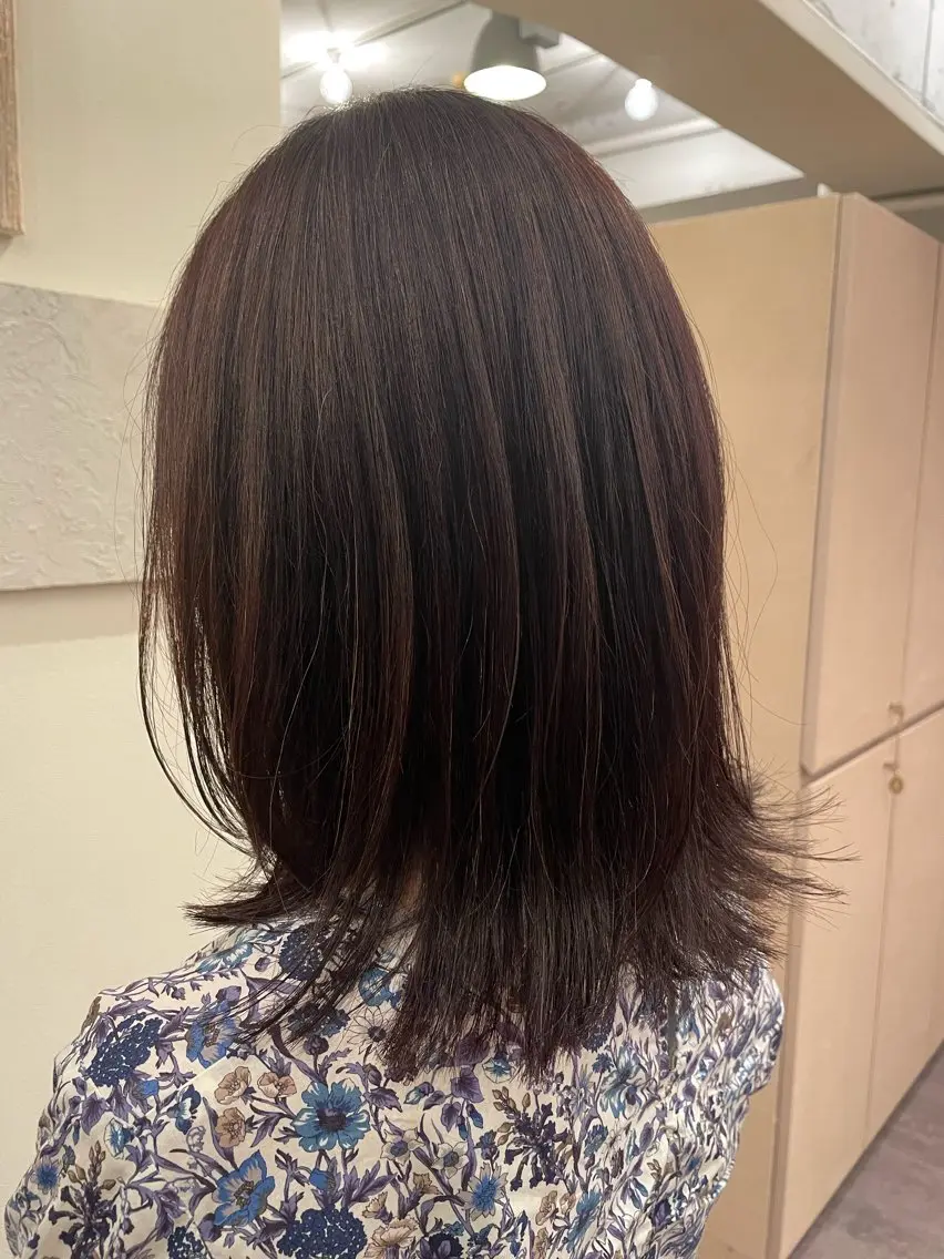 ミディアム 七ッ星+国立 momokaのヘアスタイル