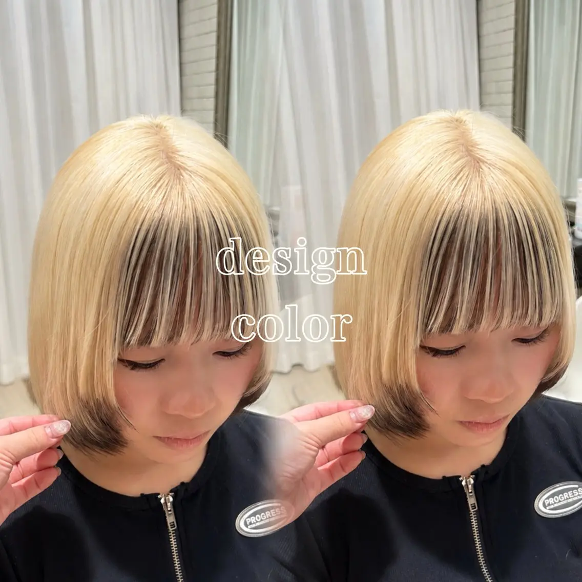 ミディアム カラー ブリーチ 透明感カラー デザインカラー ハイトーンカラー ヘアカラー トリートメント 暖色カラー｜艶髪｜ 🥨AIKA🥨のヘアスタイル