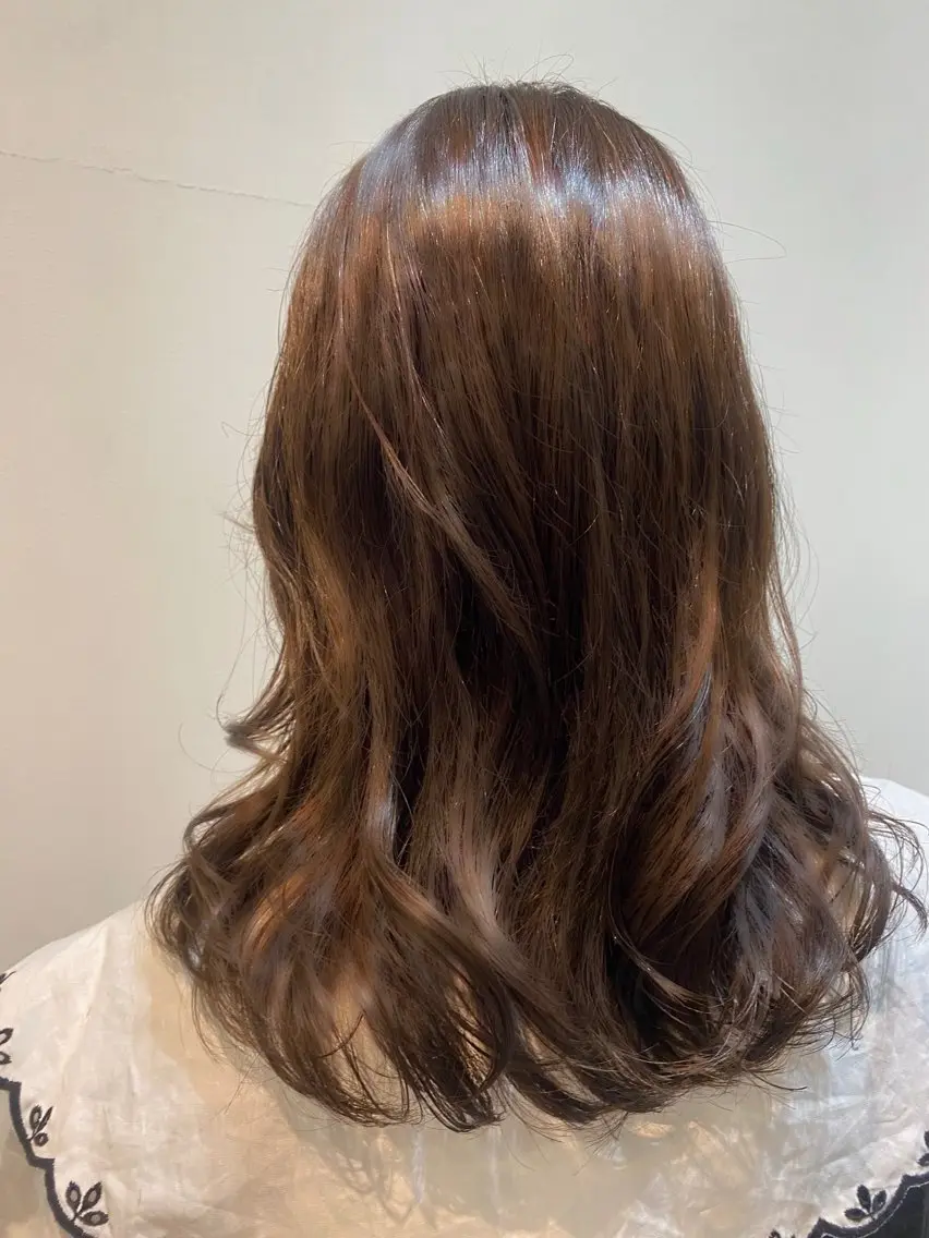 セミロング パーマ セミロングパーマ 韓国風ヘア デジタルパーマ カット ヘアカラー パーマ トリートメント ♡オシャ髪♡AI ✂️newi町田のヘアスタイル