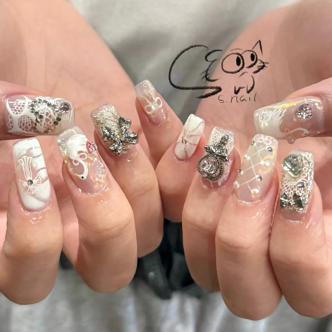 ネイル アートネイル チークネイル フレンチネイル グラデーション マグネットネイル S.nail _のネイルデザイン