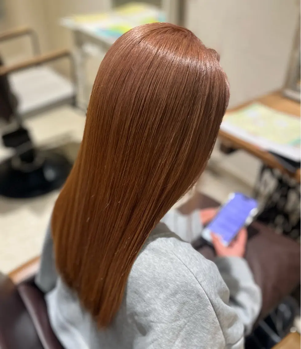 セミロング カラー ヘアカラー さとう ちほみ🐼のヘアスタイル