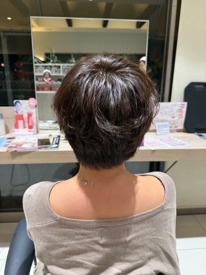 ショート カラー ブラウンカラー ヘアカラー 作長 晃希のヘアスタイル