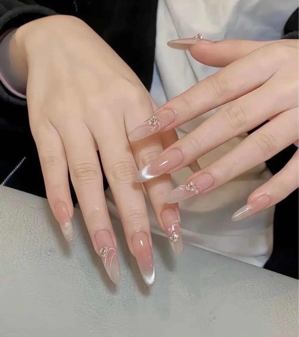 ネイル 韓国ネイル 持ち込み ニュアンスネイル ネイルチップ ROSE ANA CHUO 本川越のネイルデザイン