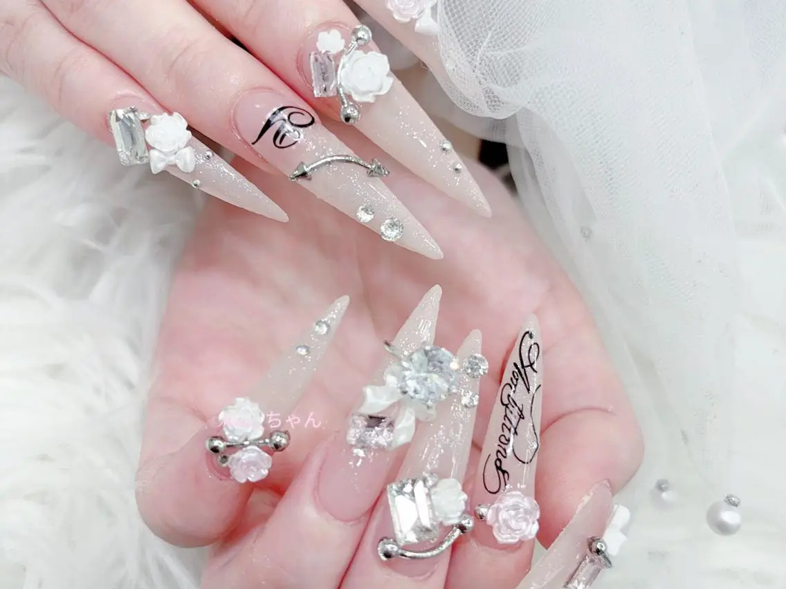 ネイル 成人式 フットネイル ジェルネイル マグネットネイル 大理石ネイル(マーブル) ハンドネイル K.bi_nail ネイル長さ出し専門店のネイルデザイン