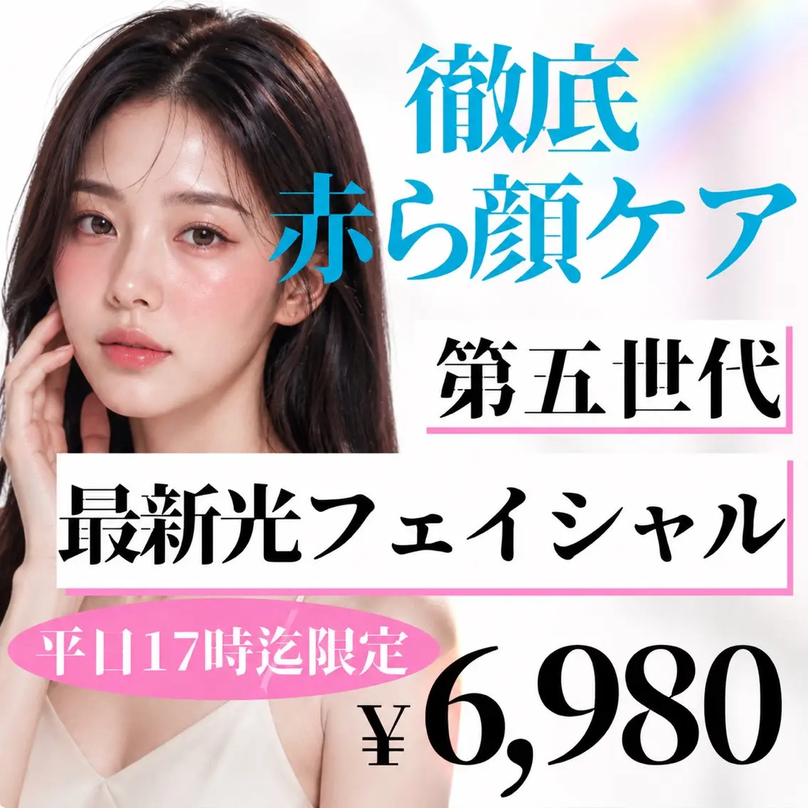 赤ら顔改善！光フェイシャルでアプローチ💡一回でもかなり効果あります😊の写真