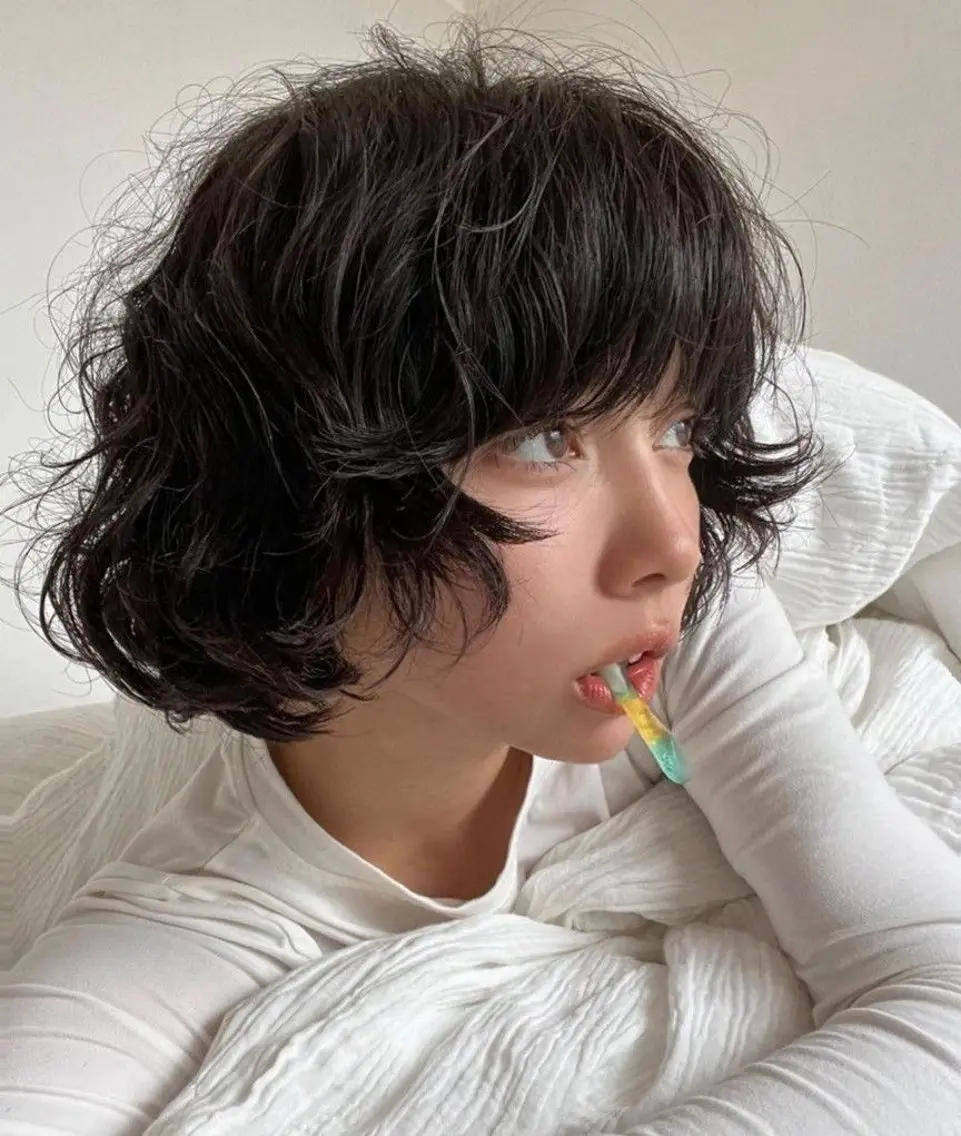 パーマ はなざわ めいのヘアスタイル