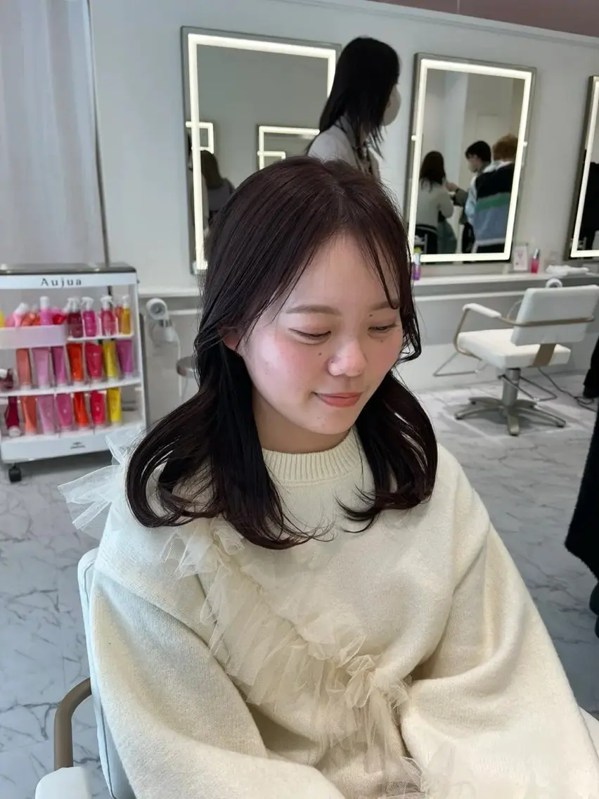 セミロング カット ヘアカラー ParveMix /石田 佳澄🩶のヘアスタイル