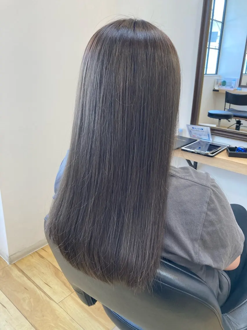 ロング ヘアカラー トリートメント 大野 まゆのヘアスタイル