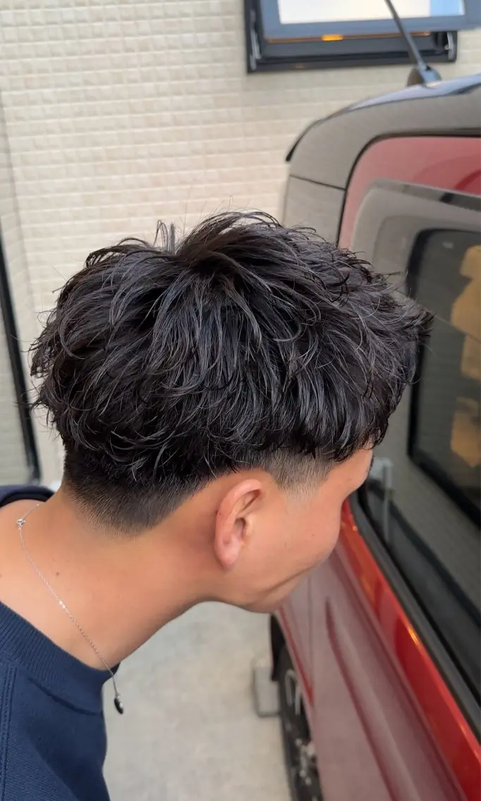 パーマ メンズ フェードカット メンズパーマ カット パーマ RITZ 小平颯真のヘアスタイル